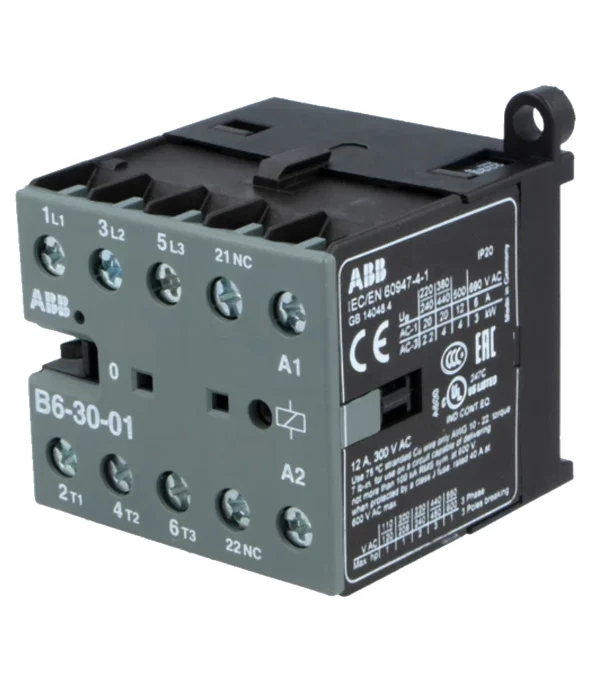 ميني كنتاكتر5.5 حصان 230 فولت ABB MINI CONTACTOR NC  B6-30-01-80
