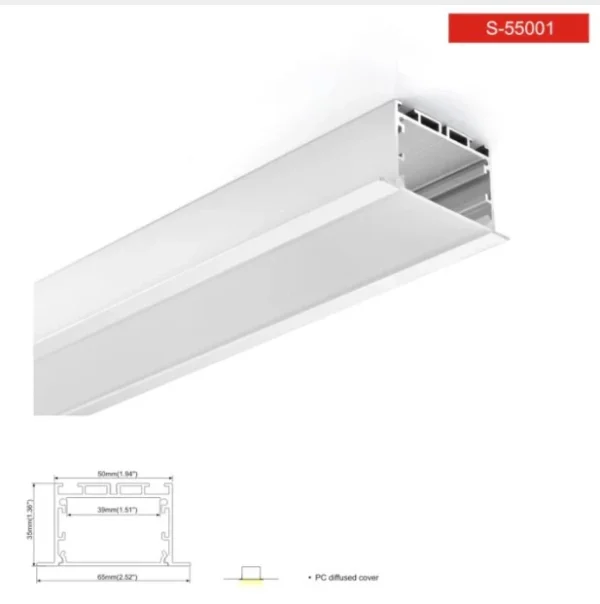 بروفيل ابيض داخلي  35*S-55001-65*50