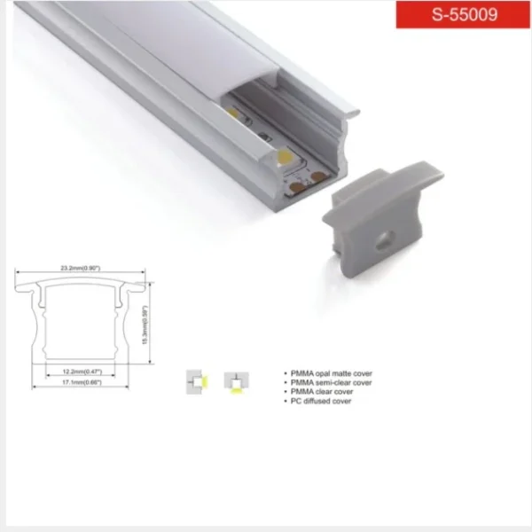 بروفيل ابيض داخلي 15*17*24 - S-55009