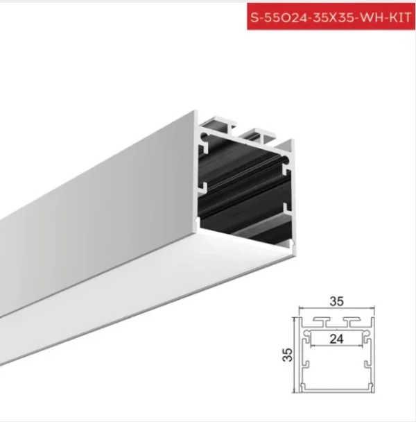 بروفيل ابيض خارجي S-55024-35X35-WH
