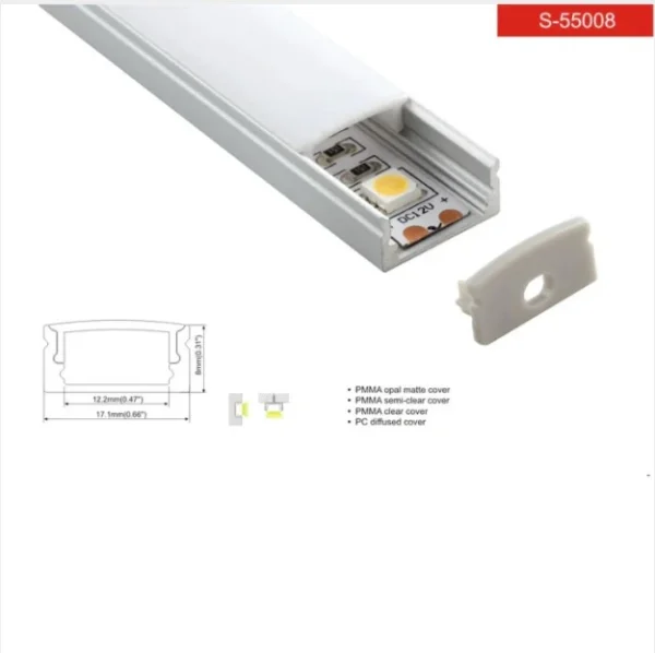 بروفيل ابيض خارجي S-55008-17*8