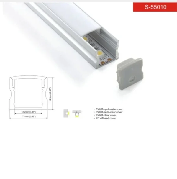 بروفيل ابيض خارجي  S-55010-17*15